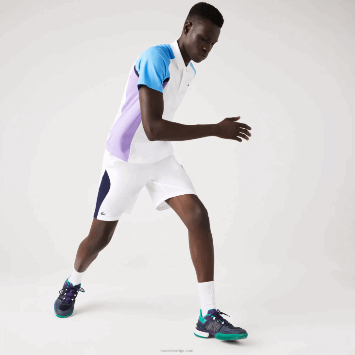 мушкарци спортски бешавни тениски шортс регуларног облика 86881330 бела тамноплава 522 Lacoste