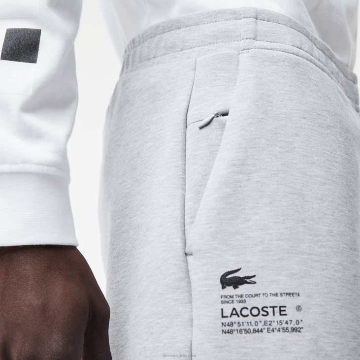 мушкарци шортс са рефлектујућим принтом 86881355 сиви кине цца Lacoste