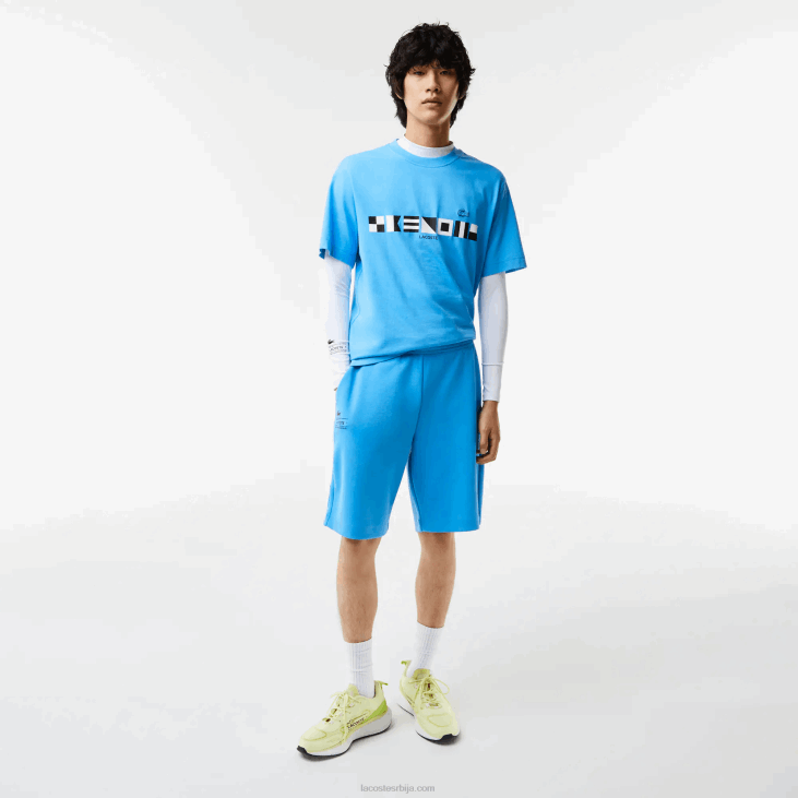 мушкарци шортс са рефлектујућим принтом 86881356 плава 4ка Lacoste