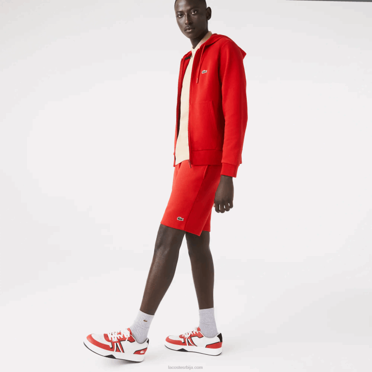 мушкарци шортс од органског брушеног памука 86881373 црвена 240 Lacoste