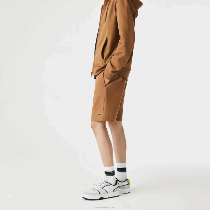 мушкарци шортс од органског брушеног памука 86881397 браон з0в Lacoste