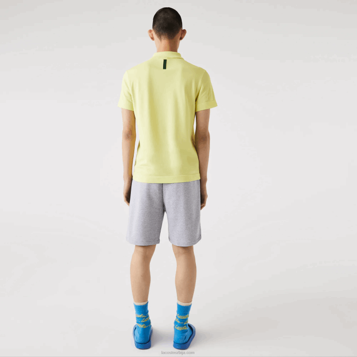 мушкарци предимензионирани шортс од флиса од органског памука са крокодилским принтом 86881418 сиви кине цца Lacoste