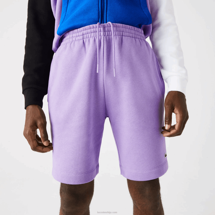 мушкарци шортс од органског брушеног памука 86881425 пурпле гфу Lacoste