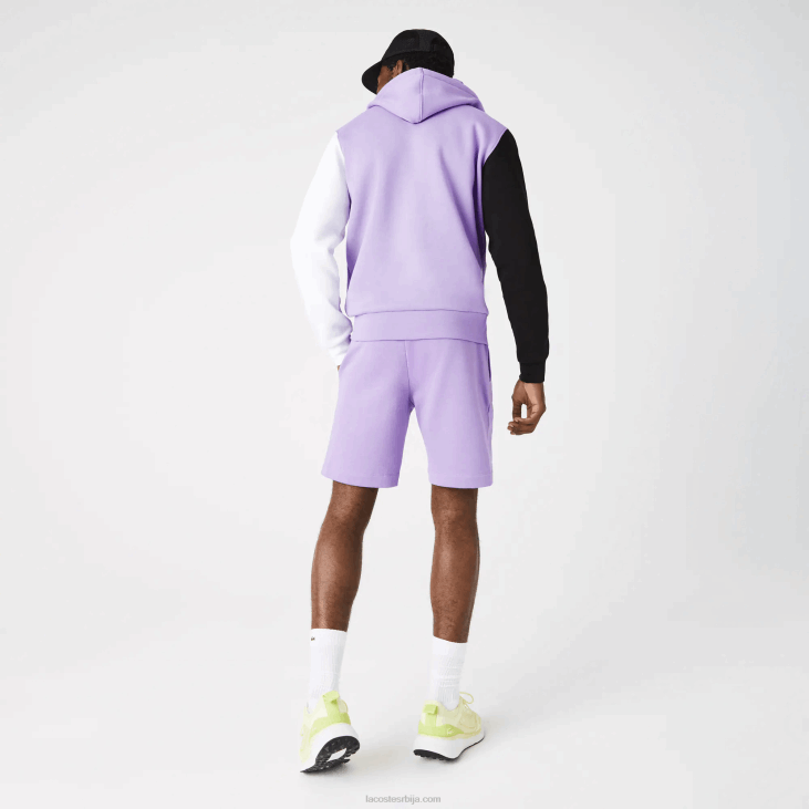 мушкарци шортс од органског брушеног памука 86881425 пурпле гфу Lacoste