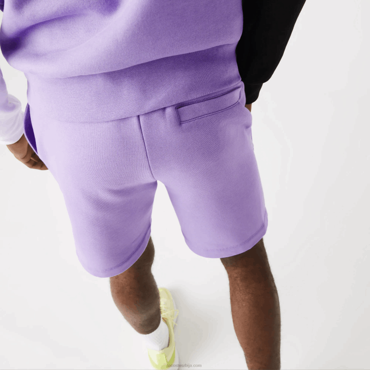 мушкарци шортс од органског брушеног памука 86881425 пурпле гфу Lacoste