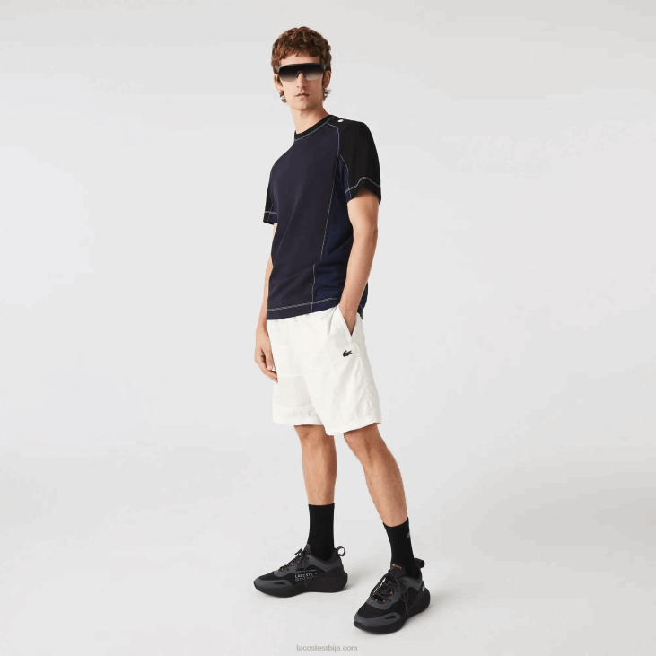 мушкарци Шортс са патцхворк ефектом у боји 86881501 бело б5л Lacoste
