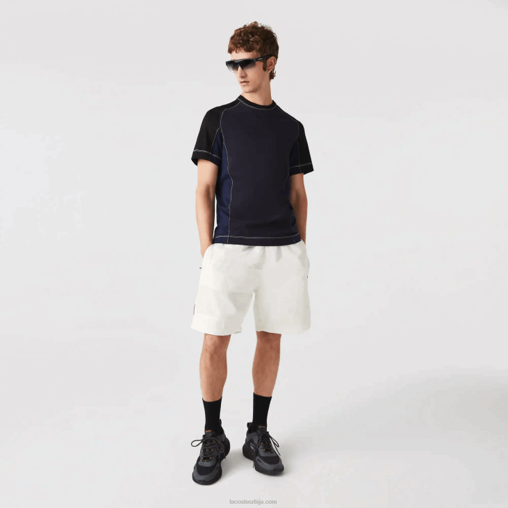 мушкарци Шортс са патцхворк ефектом у боји 86881501 бело б5л Lacoste