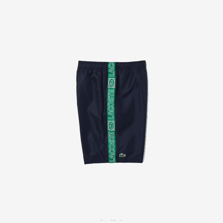 мушкарци шортс са спортским брендираним тракама 86881506 тамноплава зелена мр0 Lacoste