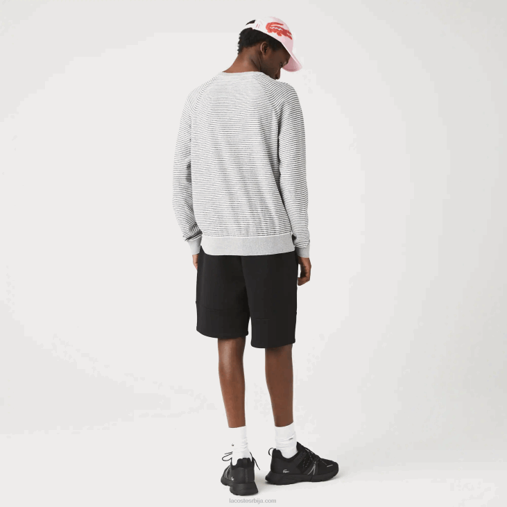 мушкарци шортс од мешавине памучног флиса са брендираним тракама 86881540 црна 031 Lacoste