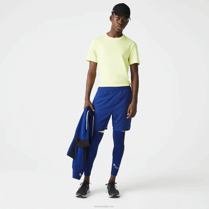 мушкарци спортски слојевити шортс 86881544 плава блиставо жута бела 8к6 Lacoste