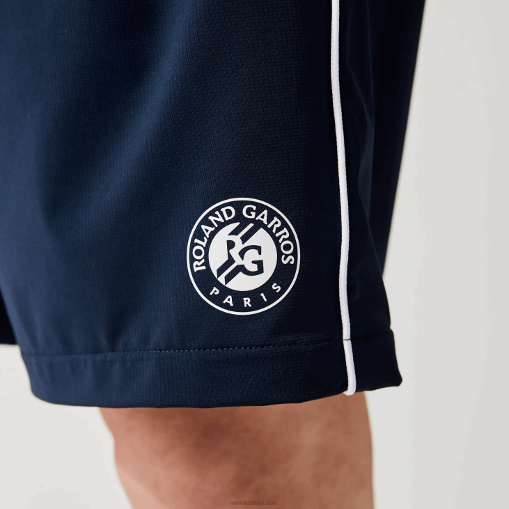 мушкарци спортски француски опен едитион лагани растезљиви шортс 86881546 бела тамноплава р20 Lacoste