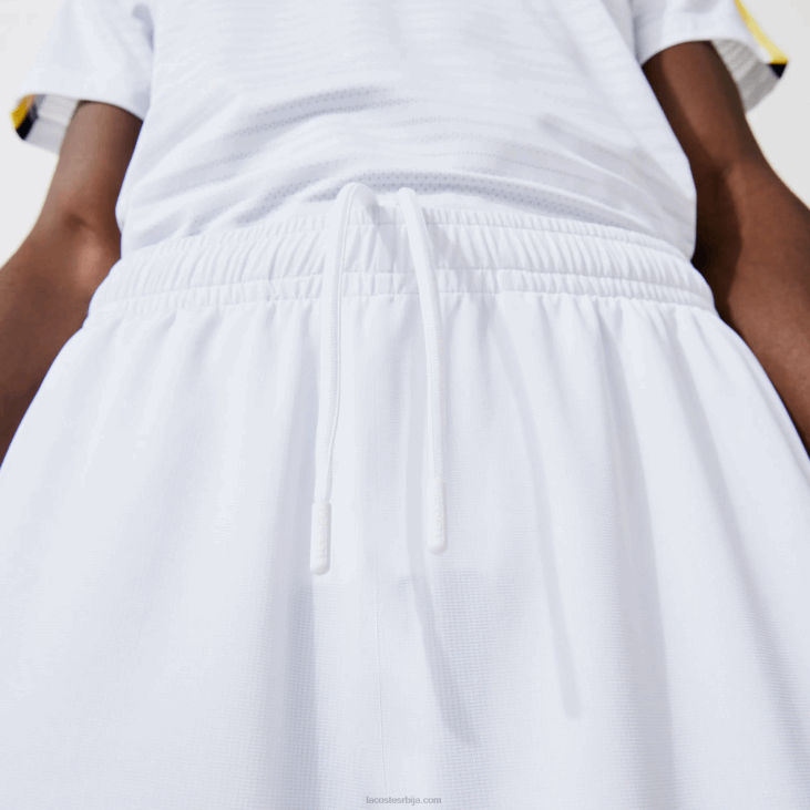 мушкарци спортски француски опен едитион лагани растезљиви шортс 86881547 бела тамноплава ај0 Lacoste