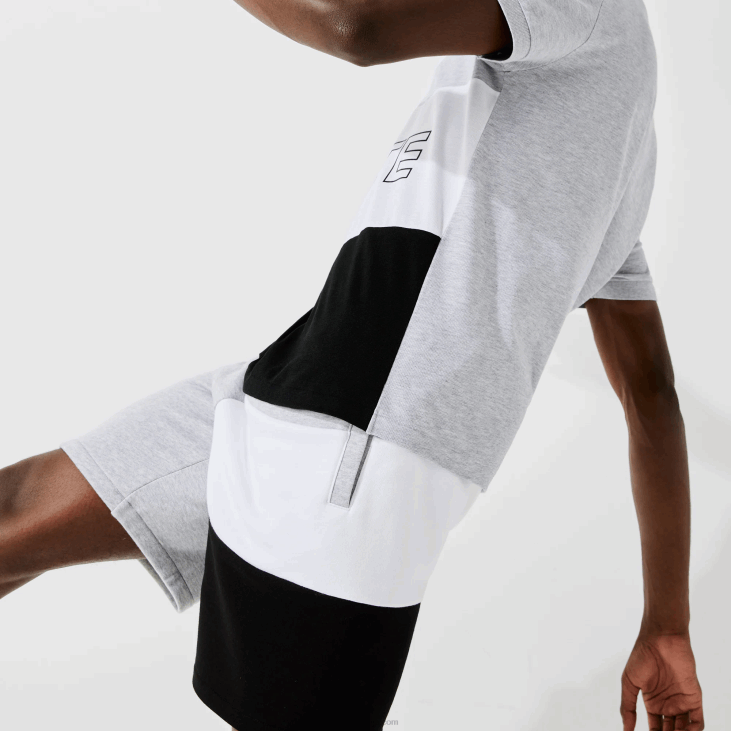 мушкарци бермуде од флиса са словима 86881559 сива цхине бела црна п0ф Lacoste