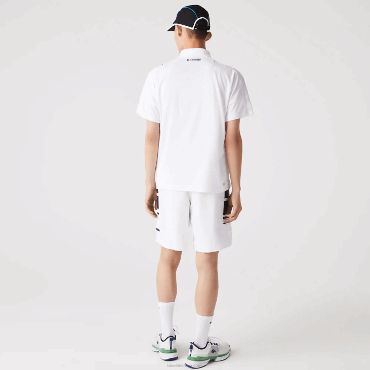 мушкарци шортс са спортским штампаним бочним тракама 86881596 бела тамноплава 522 Lacoste