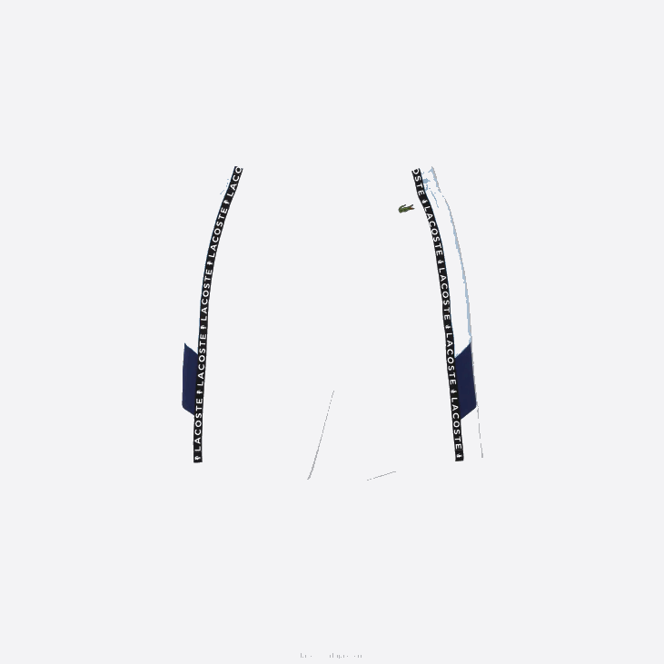 мушкарци бермуде од флиса са тракама са словима 86881602 бела плава вл3 Lacoste