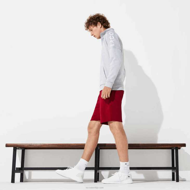 мушкарци спортски тениски флис шорц 86881604 бордо 476 Lacoste