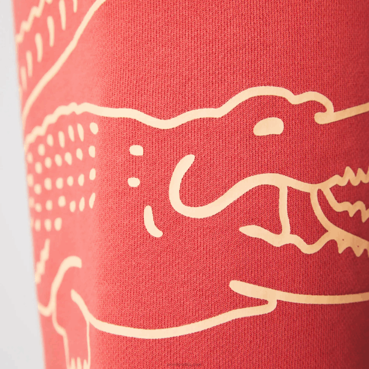 мушкарци шортс од флиса са крокодилским принтом 86881608 црвена 67г Lacoste