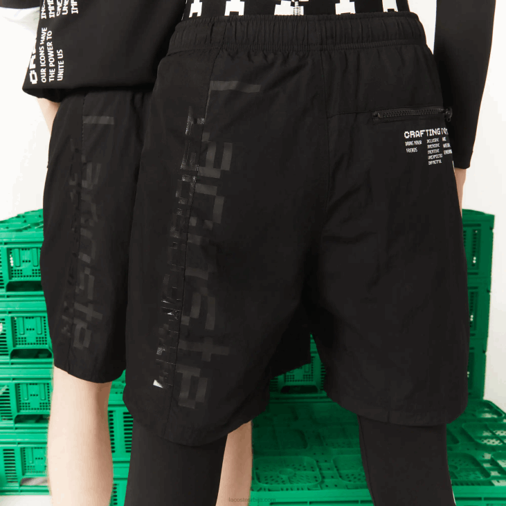 мушкарци ливе к минецрафт најлонске бермуде 86881634 црна 031 Lacoste