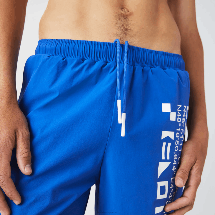 мушкарци купаћи шортс са наутичким принтом 86881661 плаво бела 7лц Lacoste