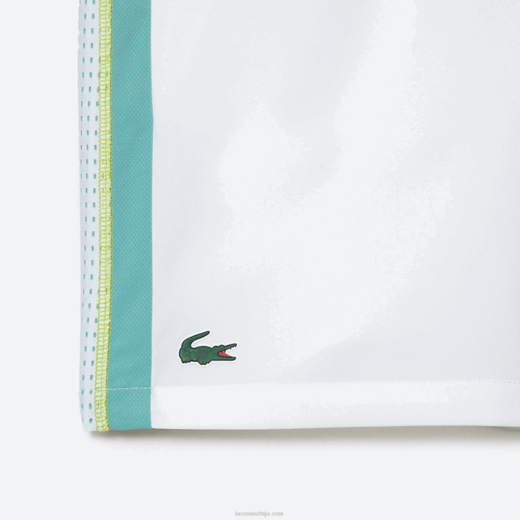 мушкарци тениски шорц од рециклираног полиестера 8688427 бело зелено жуто бх3 Lacoste