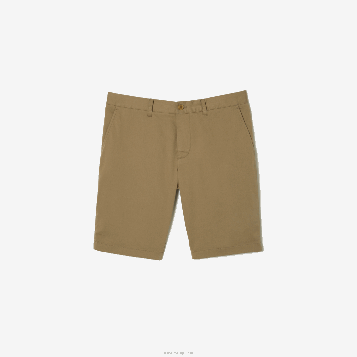 мушкарци бермуде од растезљивог памука слим фит 8688431 беж цб8 Lacoste