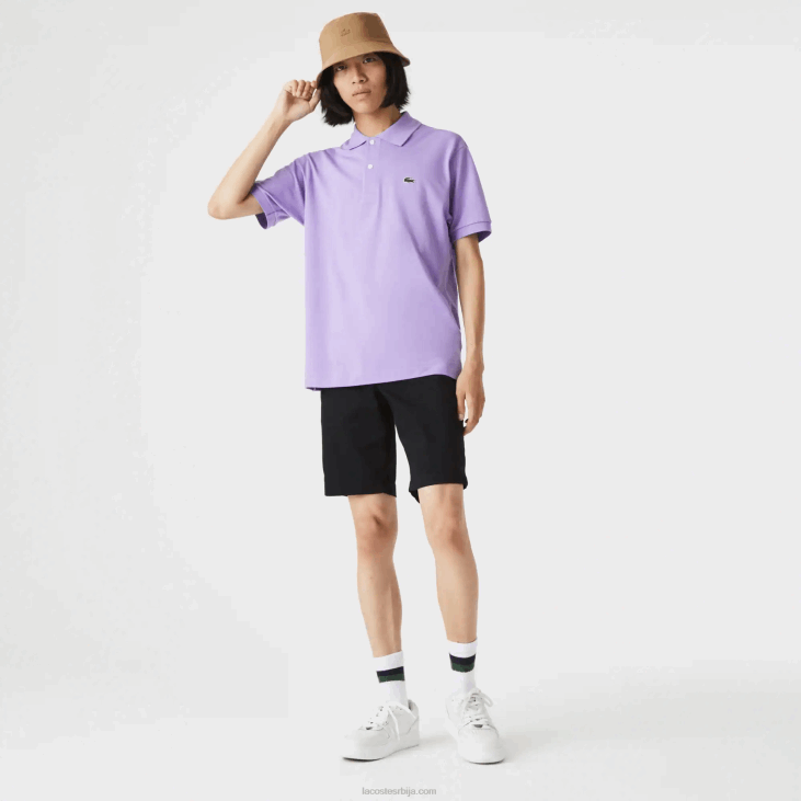 мушкарци бермуде од растезљивог памука слим фит 8688432 црна 031 Lacoste