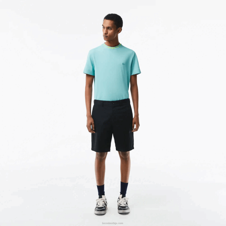 мушкарци бермуде од органског памука регуларног облика 8688435 црна 031 Lacoste