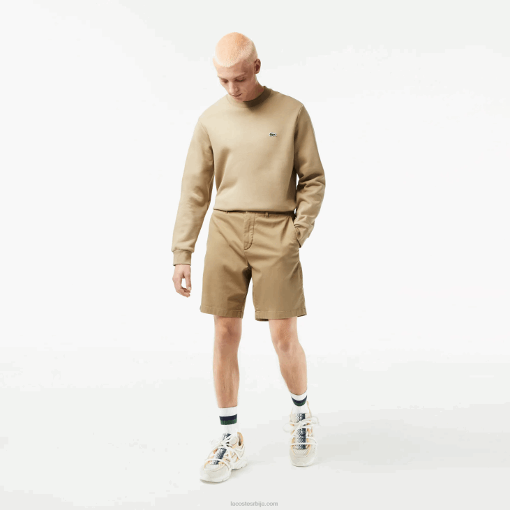мушкарци бермуде од органског памука регуларног облика 8688438 беж цб8 Lacoste