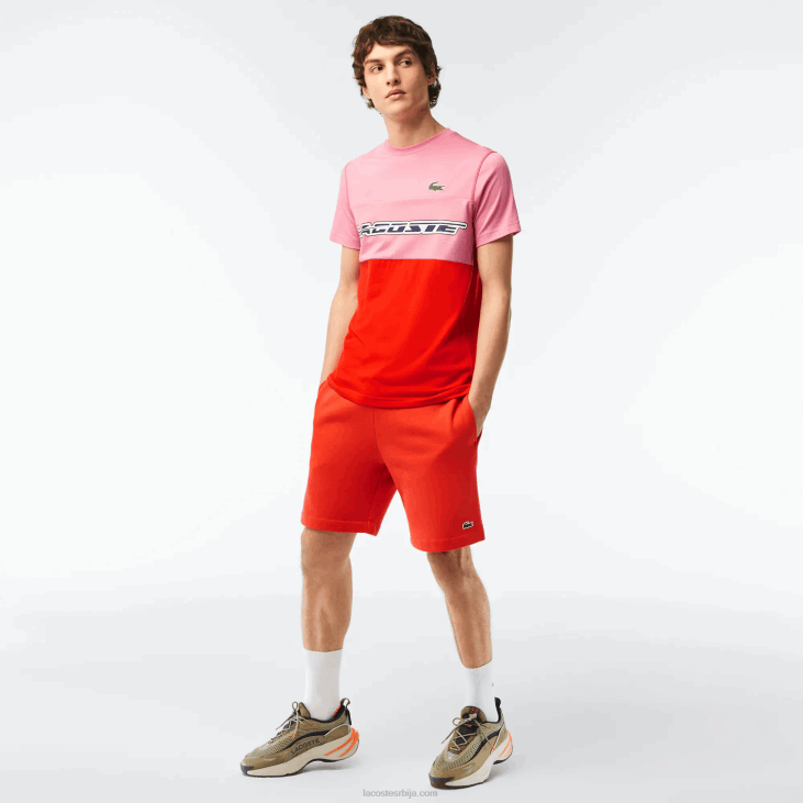 мушкарци шортс од органског брушеног памука 8688453 наранџаста 02к Lacoste