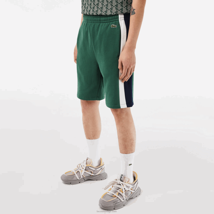 мушкарци Цолорблоцк шорц од брушеног флиса 8688456 зелена тамноплава бела вн7 Lacoste