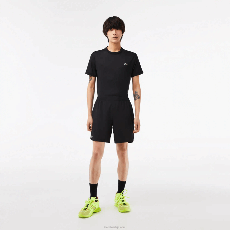 мушкарци Спорт цхецк стретцх мрежасте шортс 8688458 црна 8вм Lacoste