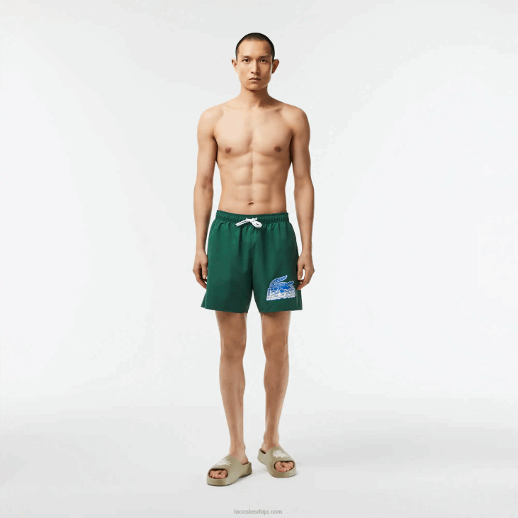 мушкарци брзосушеће купаће гаће са путном торбом 8688519 зелена 132 Lacoste