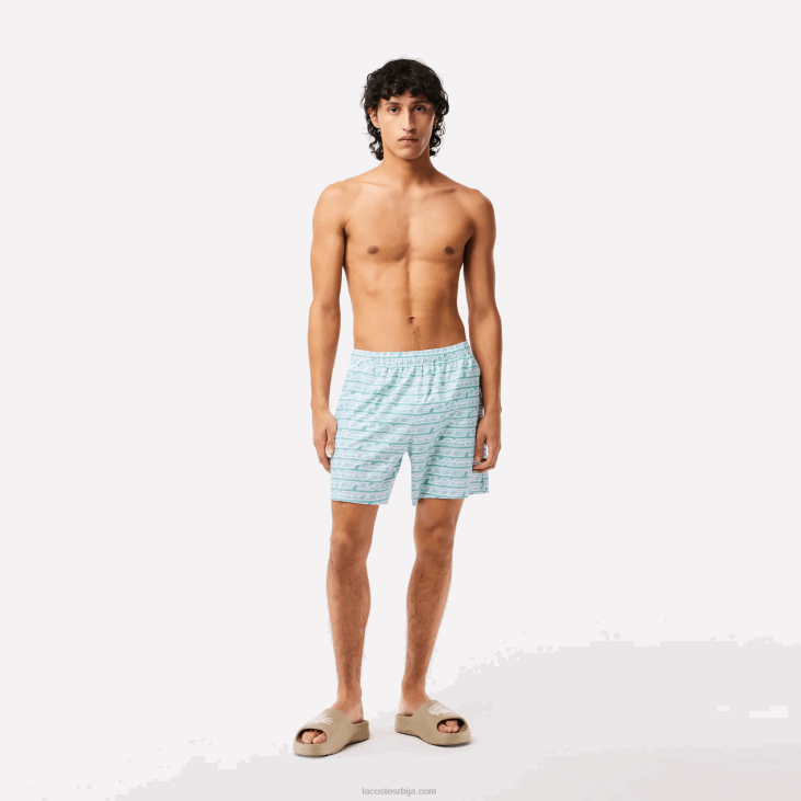 мушкарци купаће гаће са штампом у две боје 8688525 светло зелена цр5 Lacoste