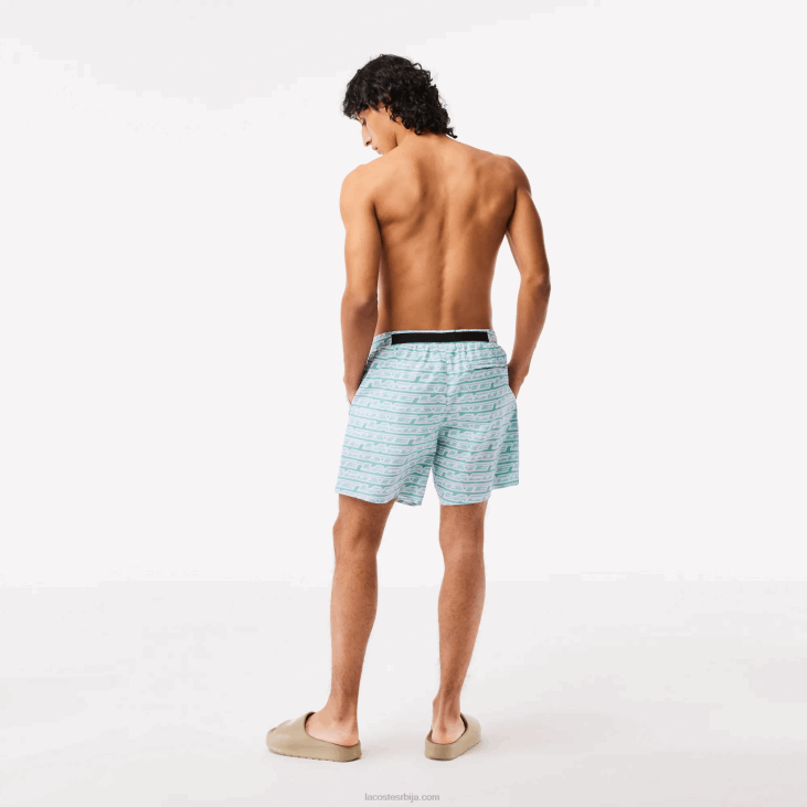 мушкарци купаће гаће са штампом у две боје 8688525 светло зелена цр5 Lacoste