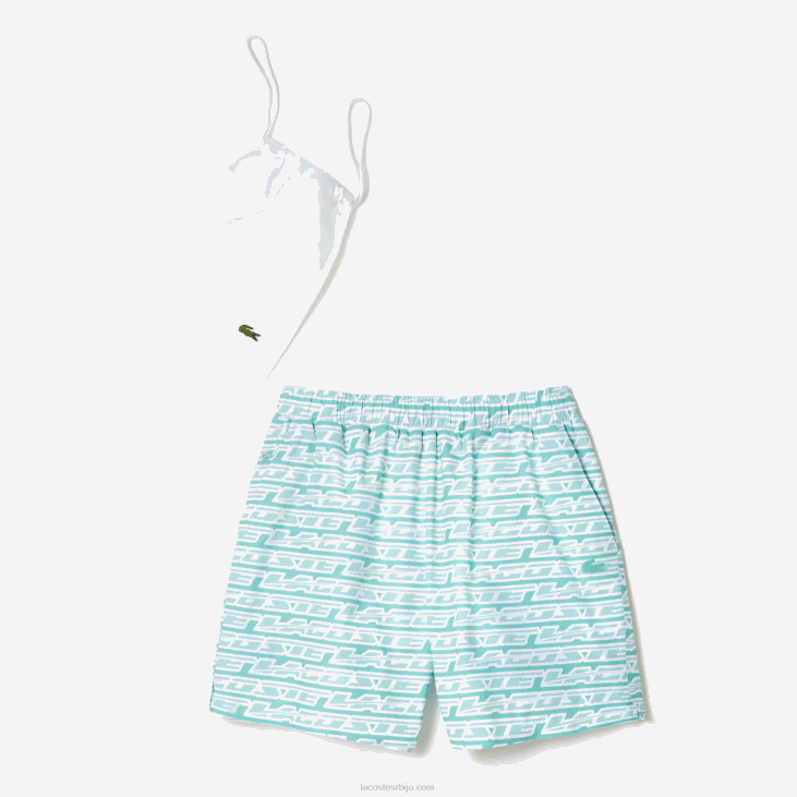 мушкарци купаће гаће са штампом у две боје 8688525 светло зелена цр5 Lacoste