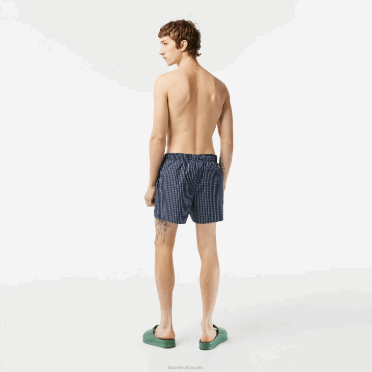 мушкарци купаће гаће од рециклираног полиестера 8688532 тамноплава бела кцх Lacoste