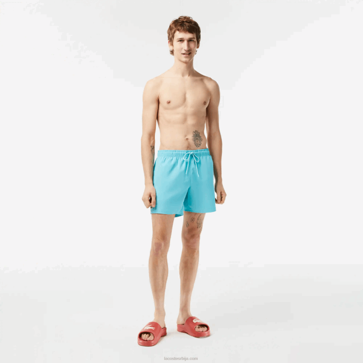 мушкарци лагани брзосушећи шорц за купање 8688543 тиркизно зелен вии Lacoste