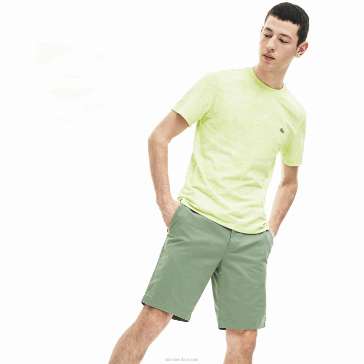мушкарци слим фит стреч габардин шортс 8688553 зелено с86 Lacoste