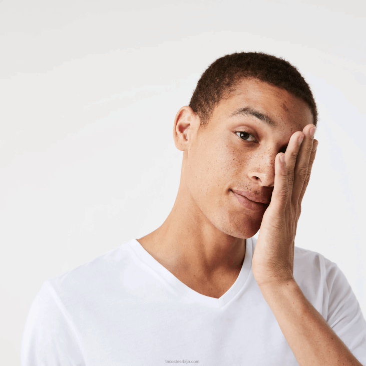 мушкарци 3 пакета обичних мајица 86881345 бела 001 Lacoste