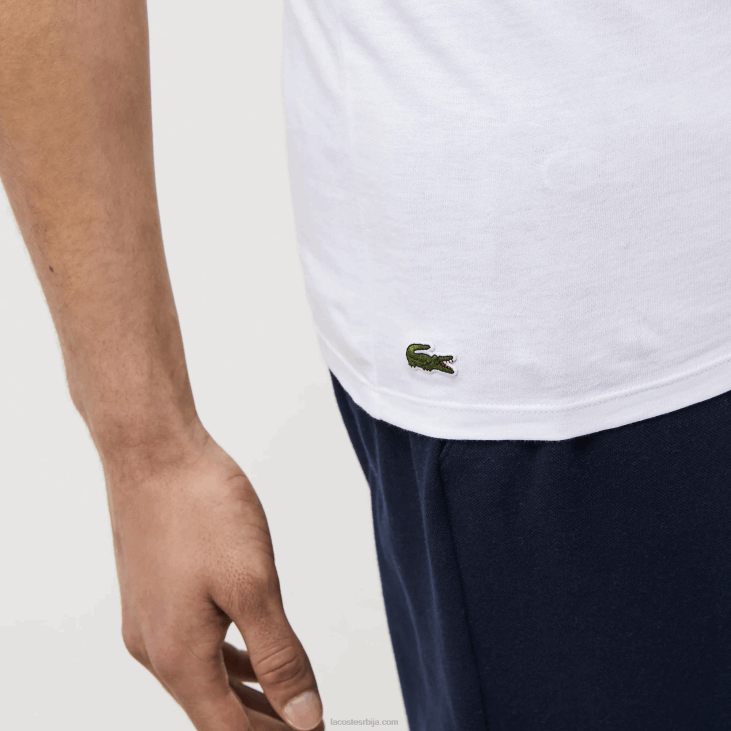 мушкарци 3 пакета обичних мајица 86881345 бела 001 Lacoste