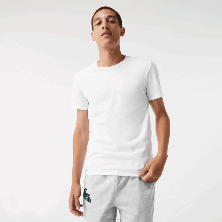 мушкарци памучна мајица са округлим изрезом 3 ком 86881349 бела сива цхине црна бки Lacoste