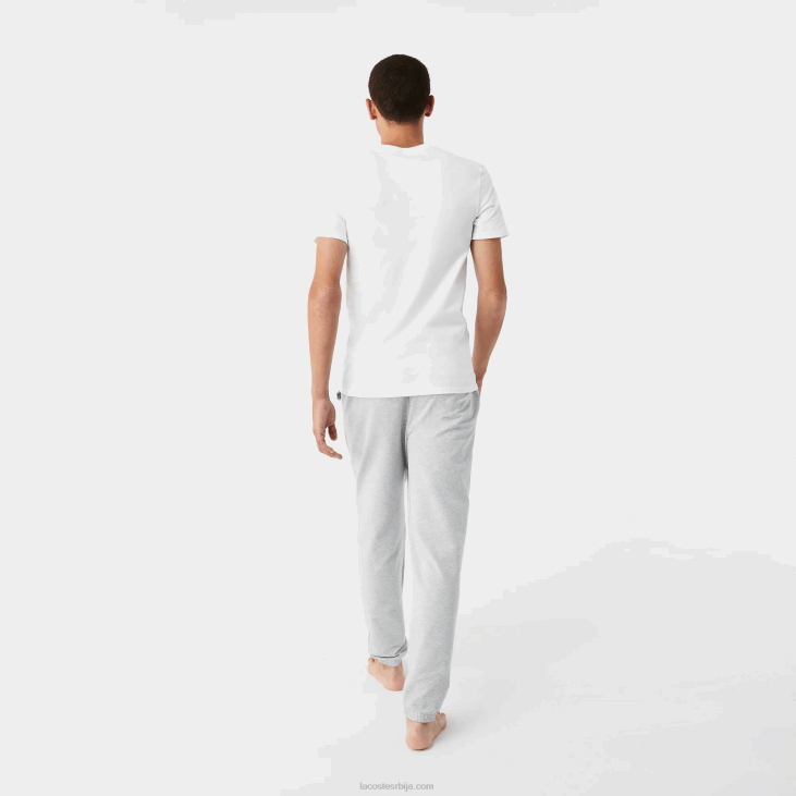 мушкарци памучна мајица са округлим изрезом 3 ком 86881349 бела сива цхине црна бки Lacoste