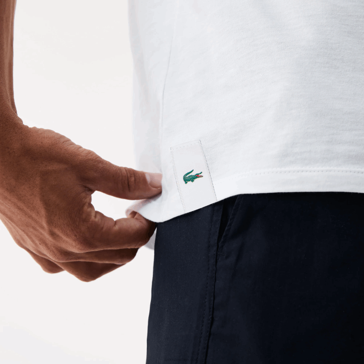 мушкарци памучна мајица са округлим изрезом 3 ком 86881350 бела 001 Lacoste