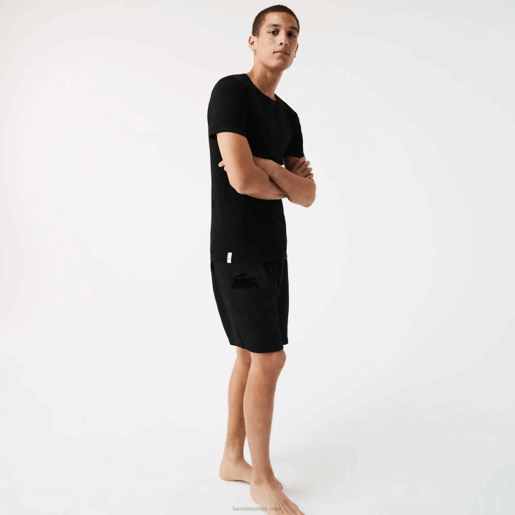 мушкарци памучна мајица са округлим изрезом 3 ком 86881351 црна 031 Lacoste