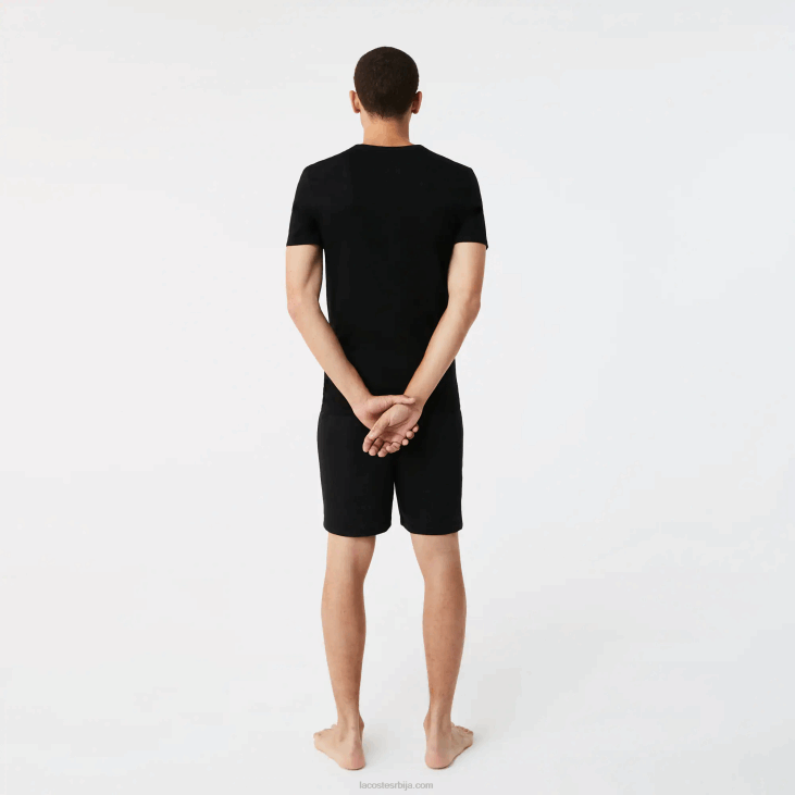 мушкарци памучна мајица са округлим изрезом 3 ком 86881351 црна 031 Lacoste