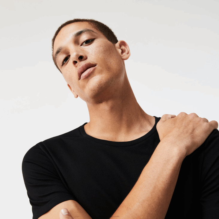 мушкарци памучна мајица са округлим изрезом 3 ком 86881351 црна 031 Lacoste