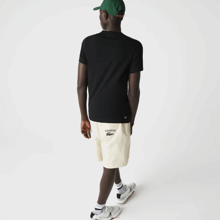 мушкарци спортска мајица од крокодила са 3д принтом од прозрачног дреса 8688161 црно бела 258 Lacoste