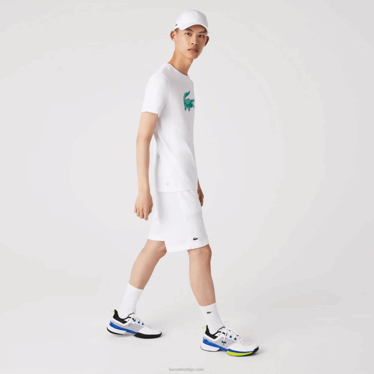 мушкарци спортска мајица од крокодила са 3д принтом од прозрачног дреса 8688745 бело зелено ж1ј Lacoste