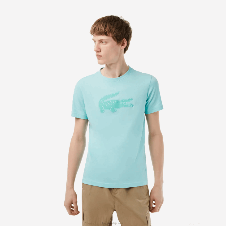 мушкарци спортска мајица од крокодила са 3д принтом од прозрачног дреса 868886 светлозелени зки Lacoste