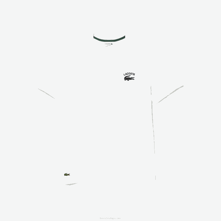 мушкарци мајица од памучног дреса стандардног кроја 8688103 бела 001 Lacoste